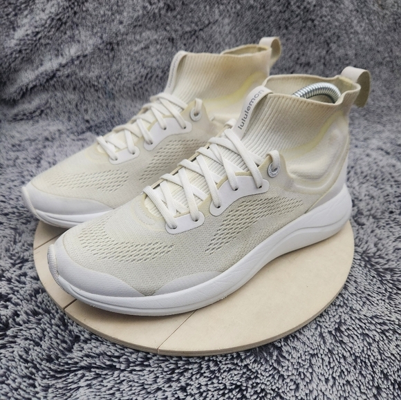 Lululemon Chargefeel Mid Women's Workout Shoe WHT/ANCH/WHT Size 8.5 - Picture 4 of 9